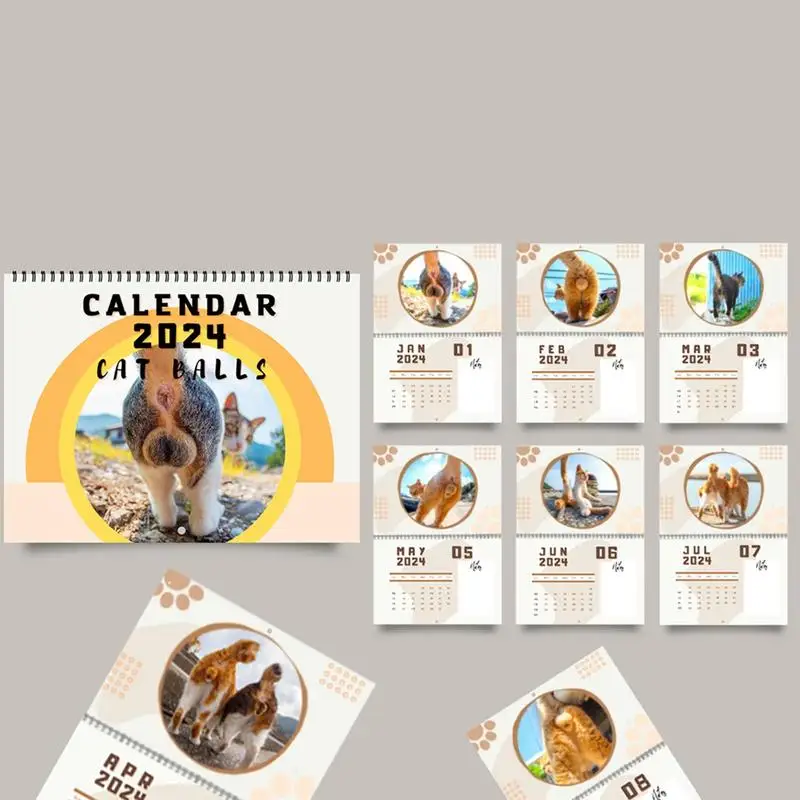 재미있는 고양이와 귀여운 고양이 사진, 동물 애호가용 월별 달력, 가족 플래너 달력 2024