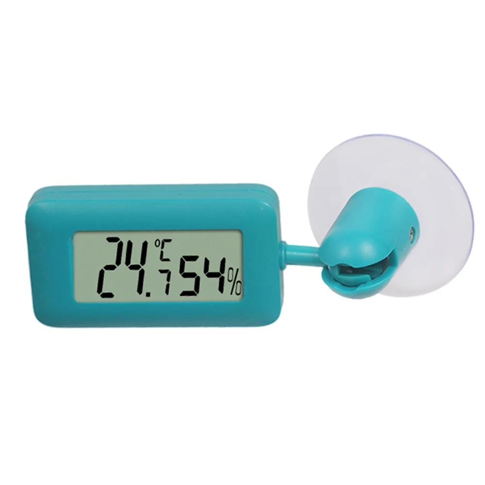 Reptile Thermometer Hygrometer 360° Rotation Suction Luminous