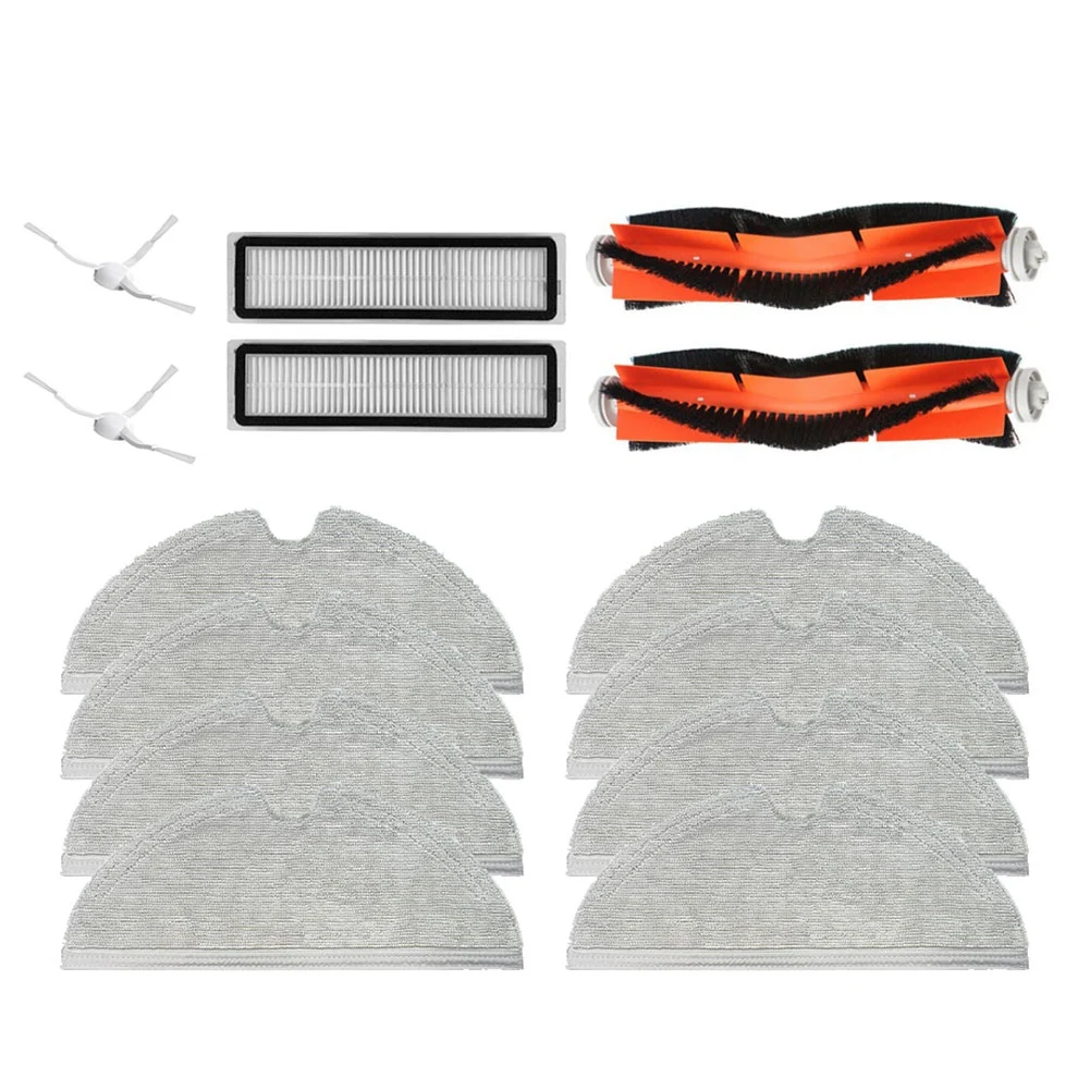 

Аксессуары для пылесоса Xiaomi Dream D9 / Bot L10 Pro L10, швабра с боковой щеткой, фильтром, влажной и сухой тканью, основная щетка, 14 шт.