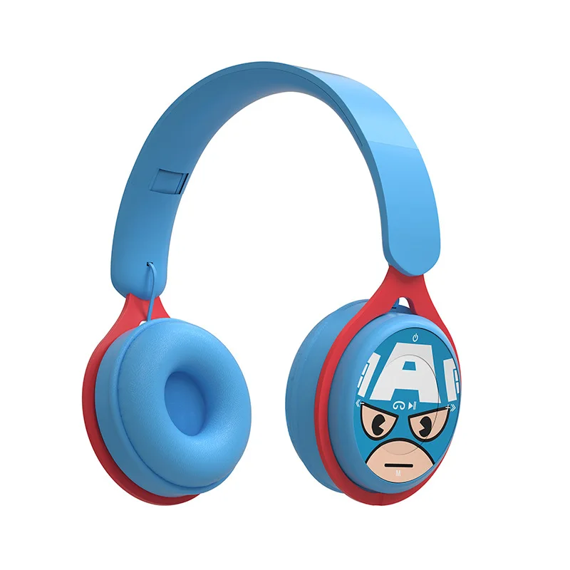 New Marvel Iron Man Disney Mickey Wireless Headphones Blutooth Surround Sound Stereo Foldable Earphone Laptop Headset