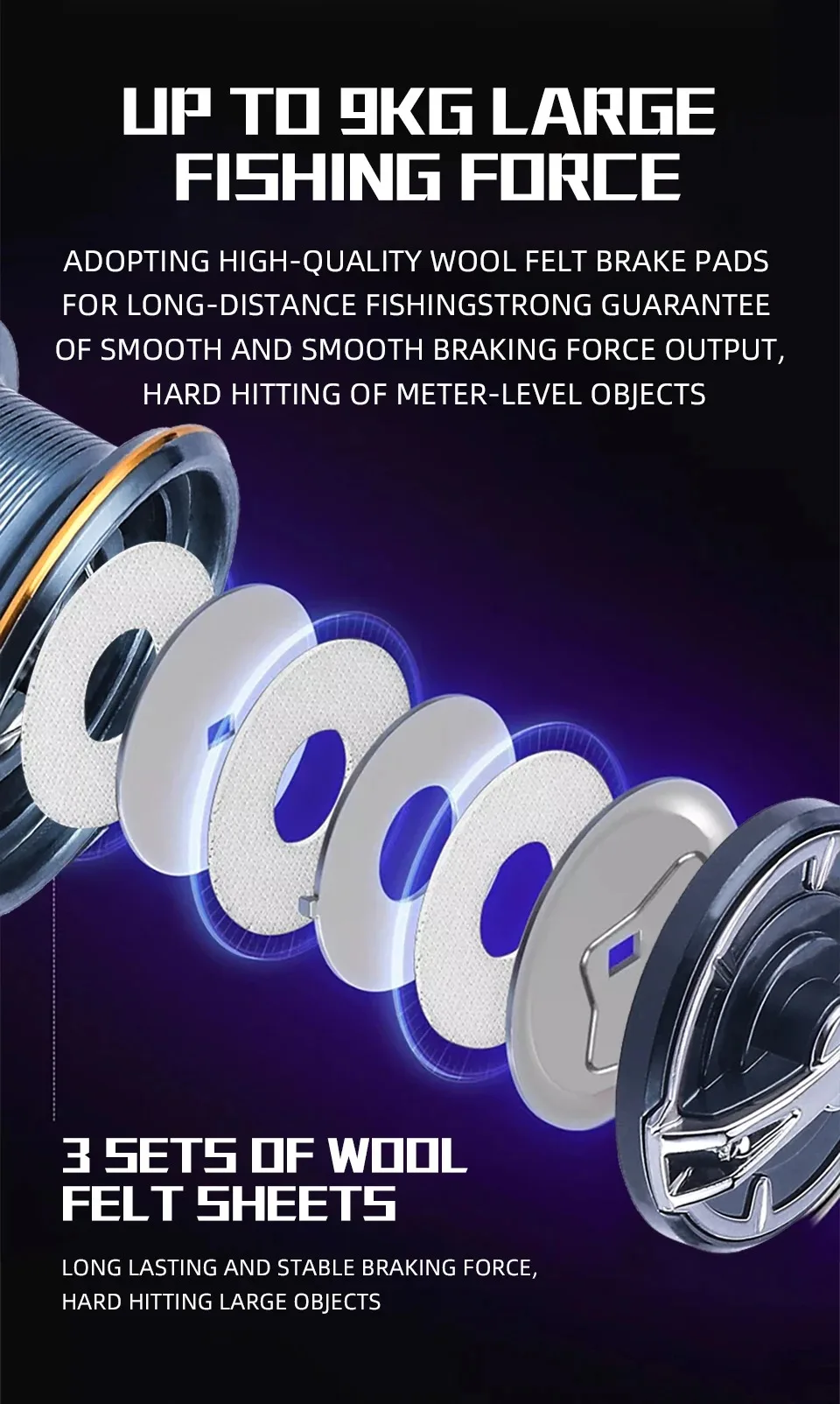Okuma Precision Nahtloses Spinnrad Angelrolle 1000-5000, Oberflächen-Antioxidations- und Rostschutzbehandlung – Detail 11