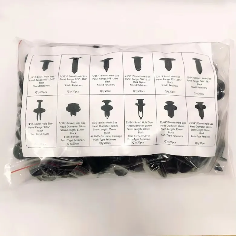 925pcs Auto Fastener Clip Kit Fender Rivet Clips Auto Body Push Retainer Pin Rivet Bumper Door Trim Panel Retainer Repair – Buy The Best Products In The Online Store - Foto 10