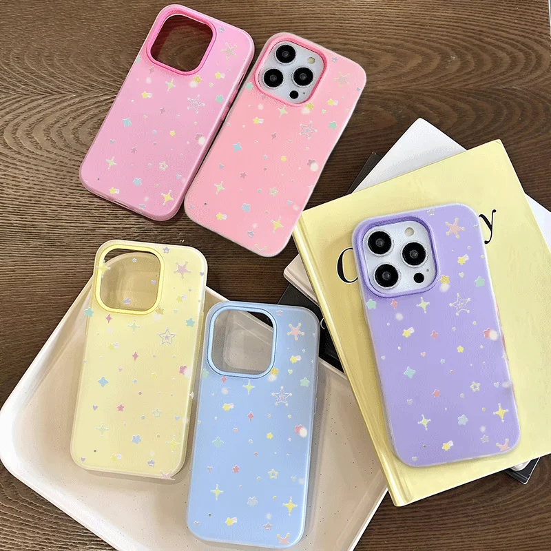 Vibrant Candy Star Phone Case - Lovely PC Cover