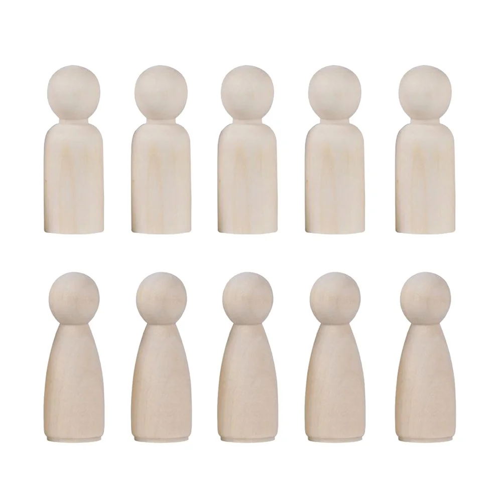 

Toyandona Plain Peg Dolls - Unfinished Wooden Doll Bodies for DIY Art and Home Decor