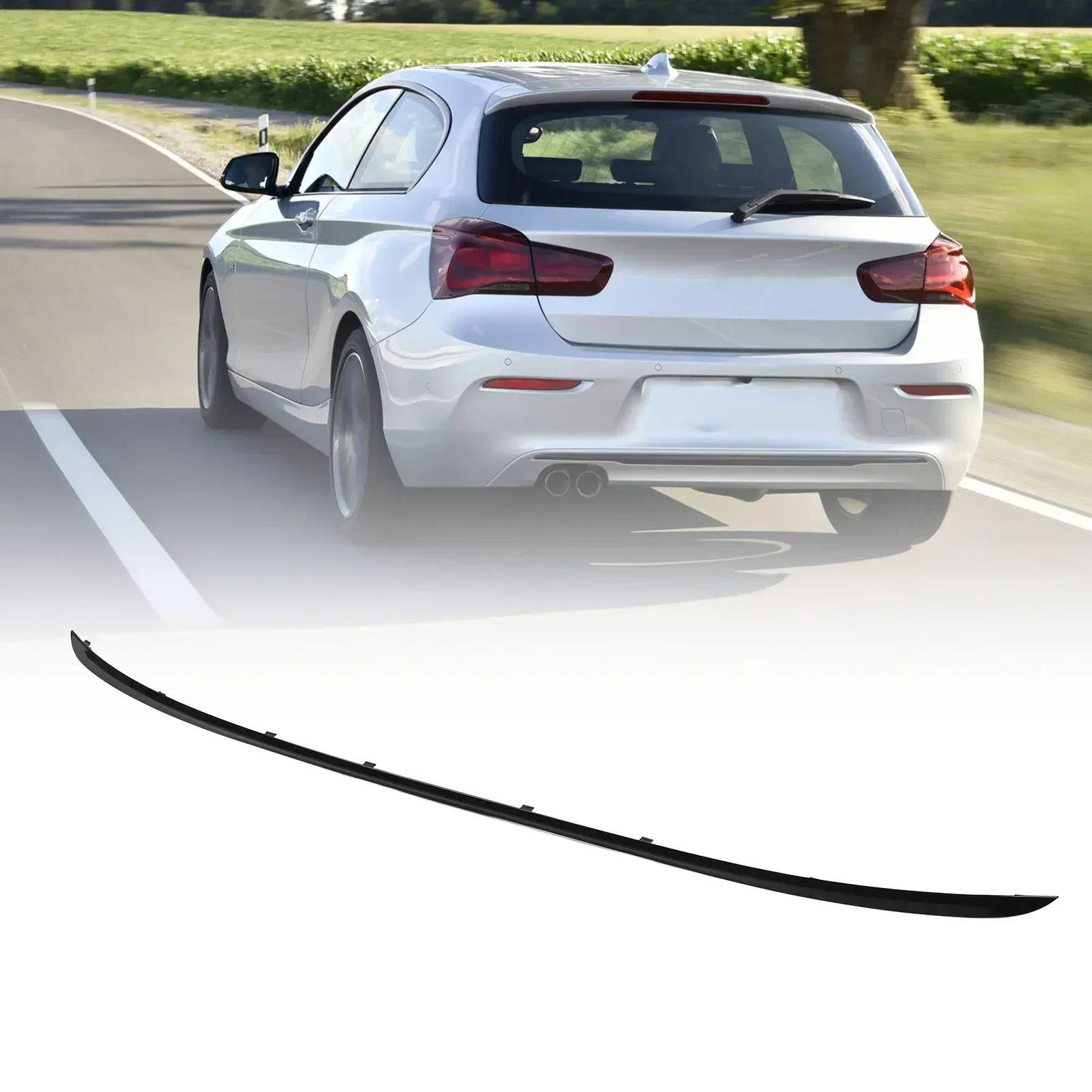 Car Rear Bumper Decorative Trim Strip 51127273796 Streamlined For BMW 1 SERIES F20 F21 2011-2015