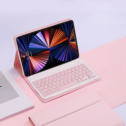 Premium Magnetic Keyboard Case for 11.4'' Tablets - Sleek Protective Cover with Integrated Keyboard (Pink)