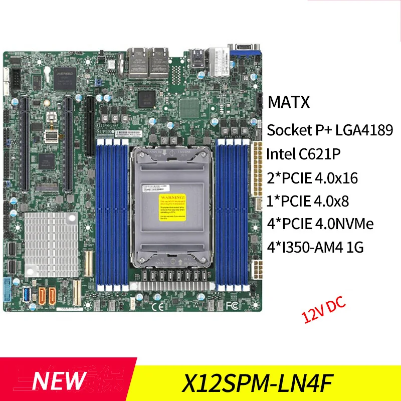 X12SPM LN4F Server Motherboard For Supermicro LGA 4189 DDR4 3200MHz M ATX C621P 12V DC High