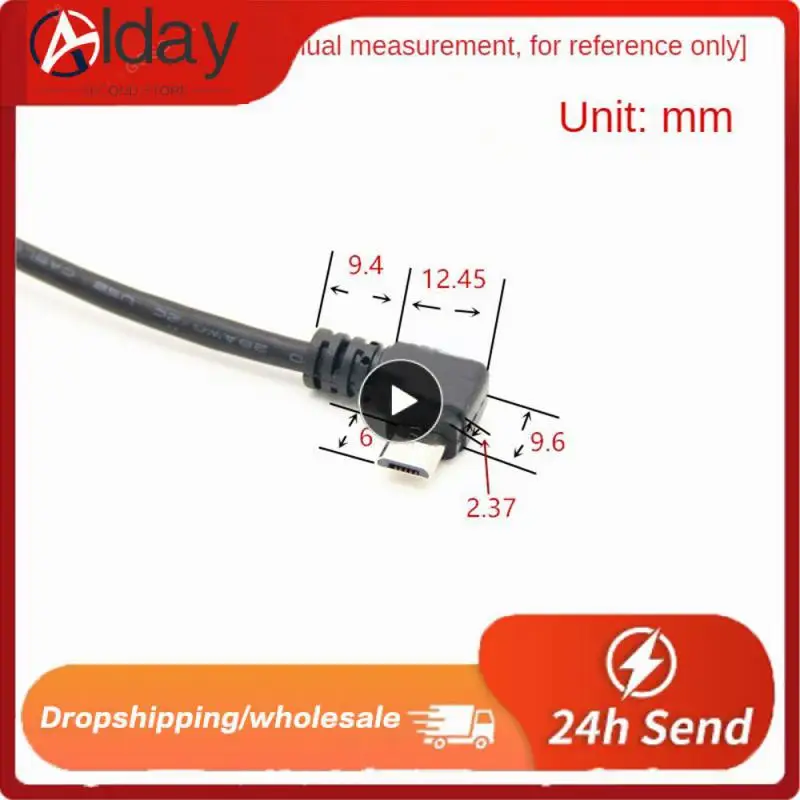 

Up & Down & Left & Right Angled 90 Degree Micro USB Male to USB male Data Charge connector Cable 0.5m 1m for mobile phone Tablet