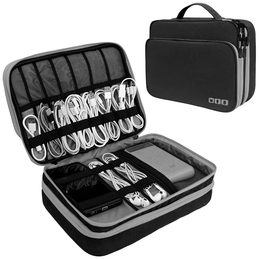 Cable Storage Bag Digital Electronic Organizer Pouch Portable USB Data Line Charger Plug Storage Bag Travel Cable Organizer Case - 5