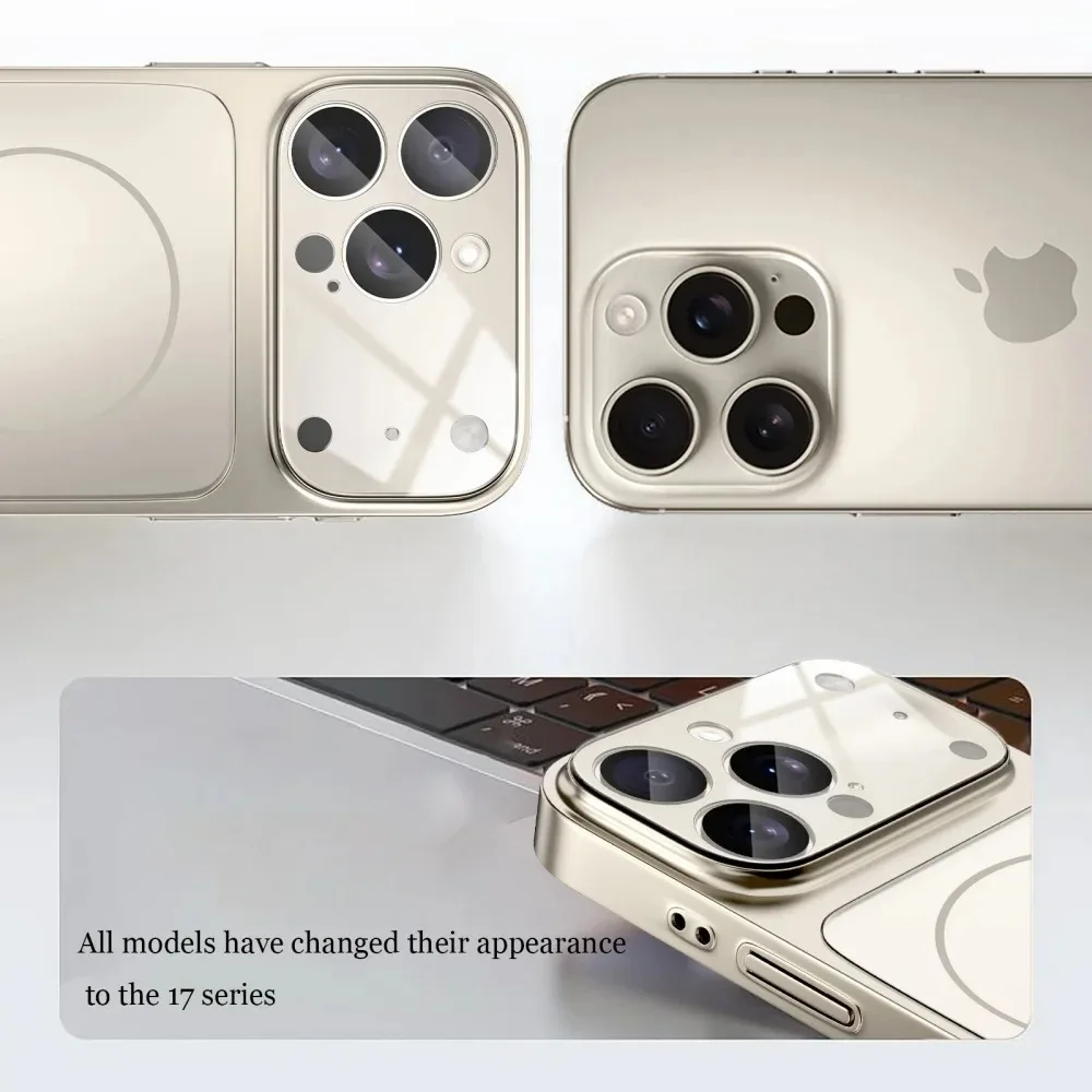 Premium Matte Nano Glass Magnetic Phone Case with Wireless Charging Capability