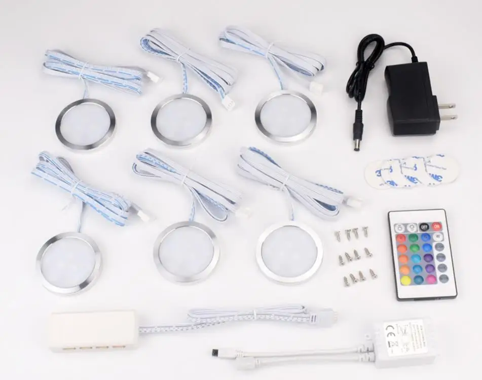 Description Picture 5 of itemUltra-thin Dimmable Recessed LED Under Cabinet Lights Kit LED Puck Lights LED Spotlight for Kitchen Cupboard Closet Lights