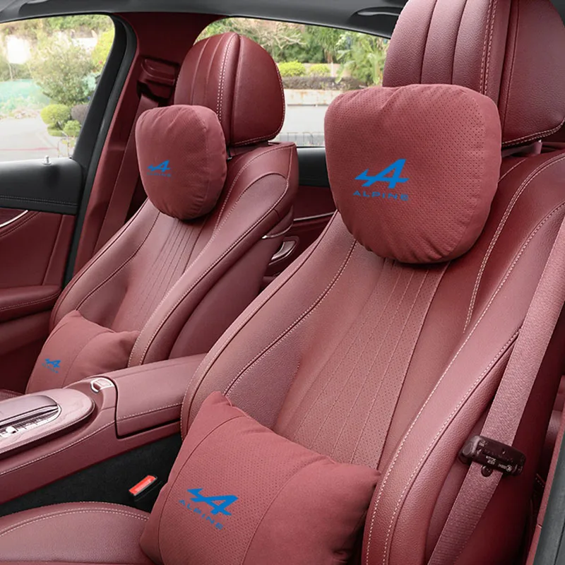 For ALPINE Alpine A110 blue Sticker Accessories parts Car Neck Headrest Pillow Seat Lumbar Spine Protect