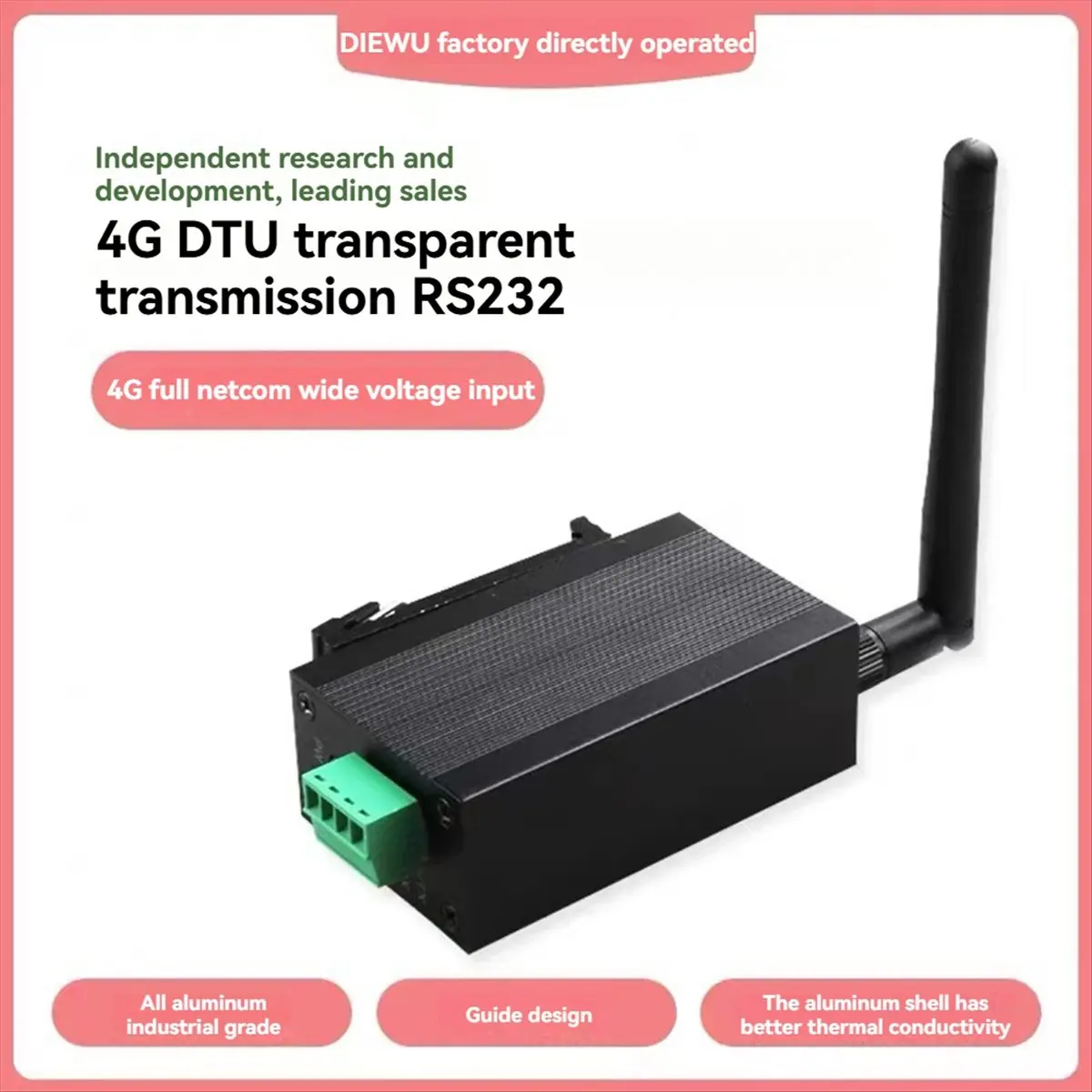 A26Z 4G DTU 무선 모듈, RS485/232 직렬 포트, 풀 넷컴 투명 통신 B