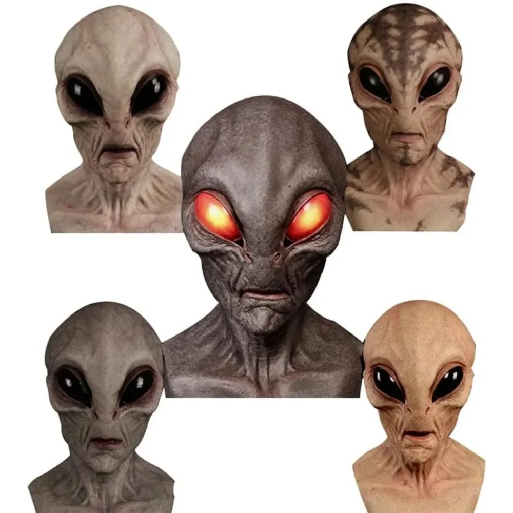 Halloween Costume Alien Dinosaur Mask Full Head Latex