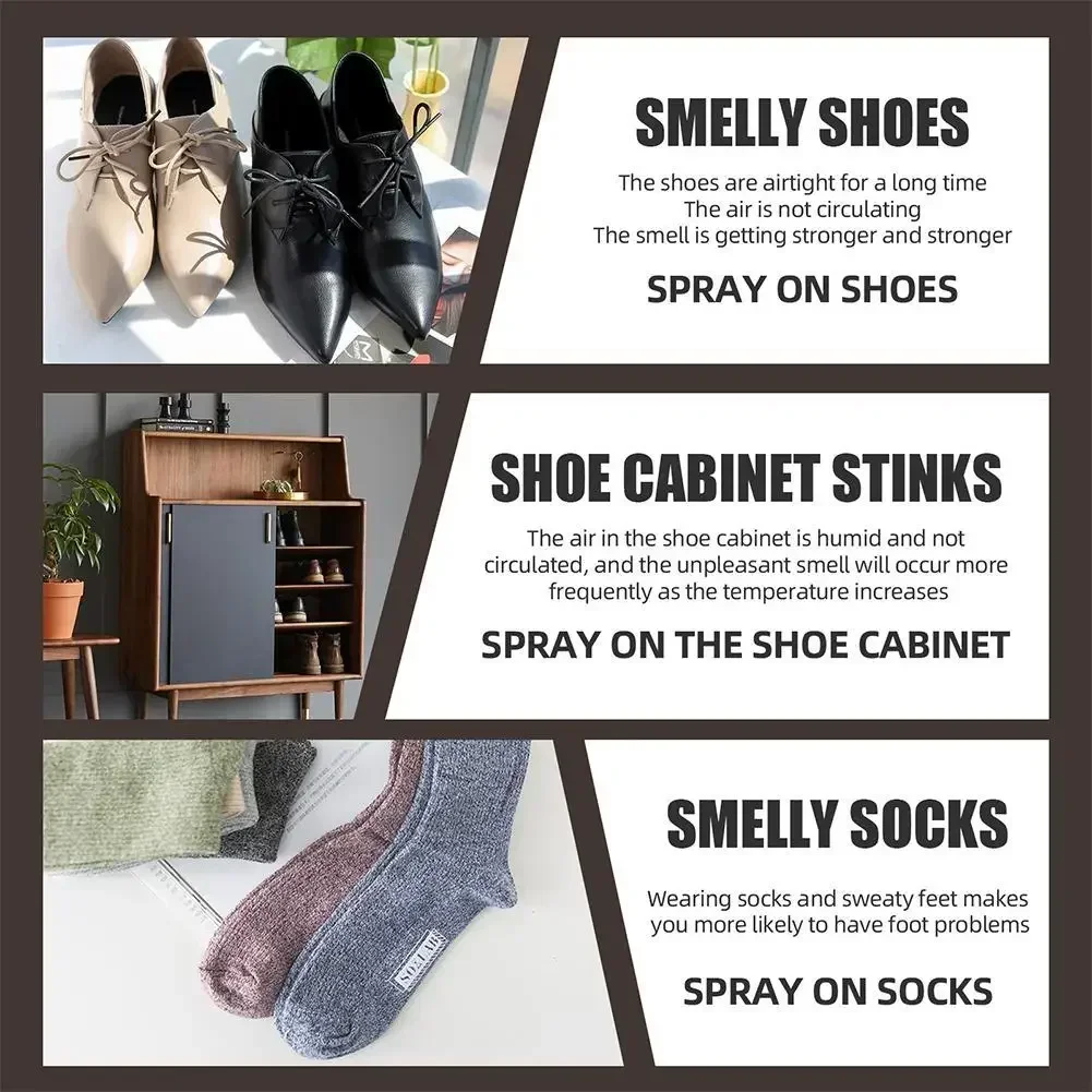 Anti-fungal Foot Spray Shoe Sterilization Deodorant Spray Shoe Odor Nemesis Odor Removal Artifact Herbal Perfume Foot 30ml