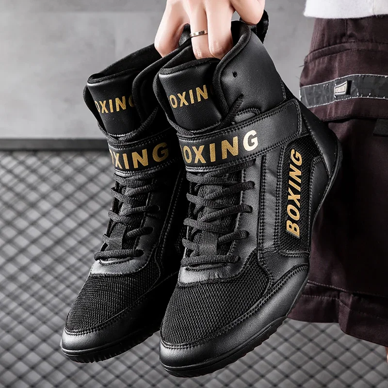 Professional Wrestling Boxing Shoes Mesh Breathable Training Men Women Fitness Size 35-47