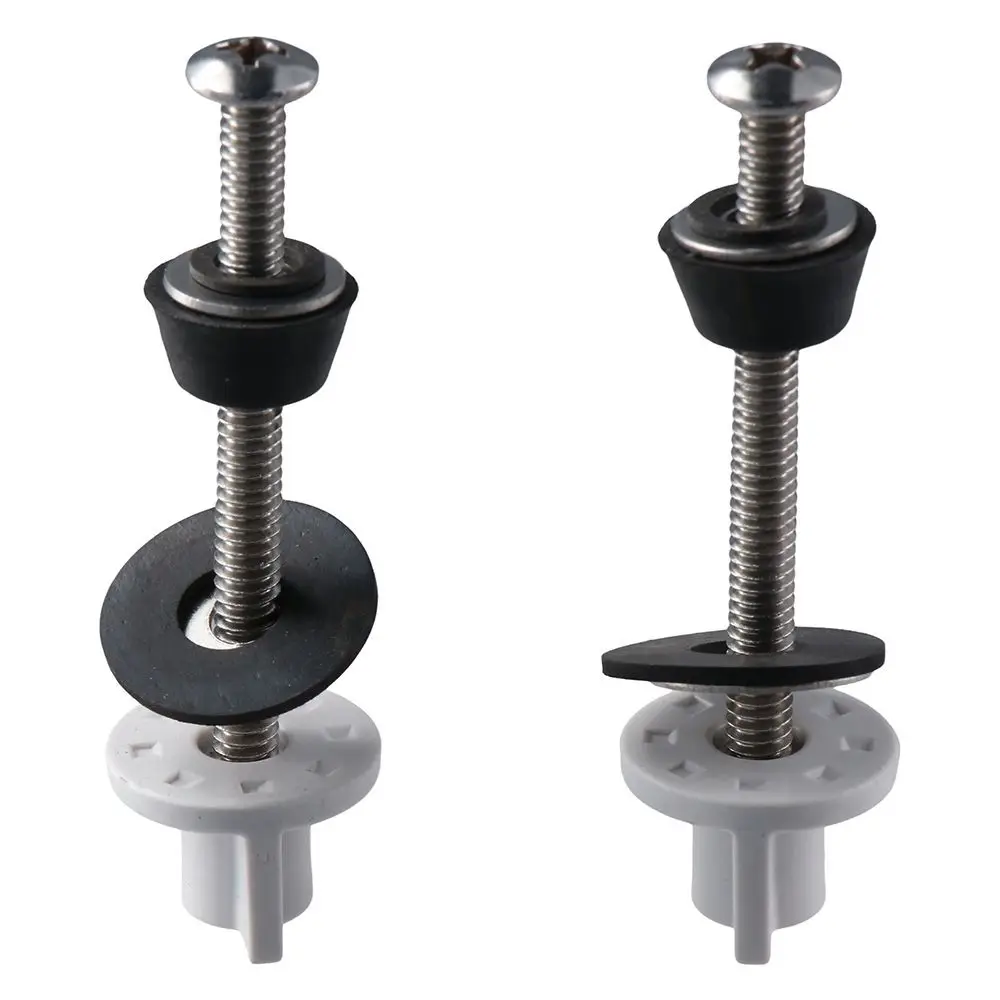 Toilet Seat Accessories Toilet Seat Screws Bolts Replacement Universal Stainless And Rubber Washers For Fixing Top Mount Toilet Seat 2 Pieces