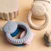 1Pcs Baby Teether Silicone Toy BPA Free Cartoon Bear Nursing Teething Gifts Baby Health Molar Chewing Newborn Accessories Toy 1