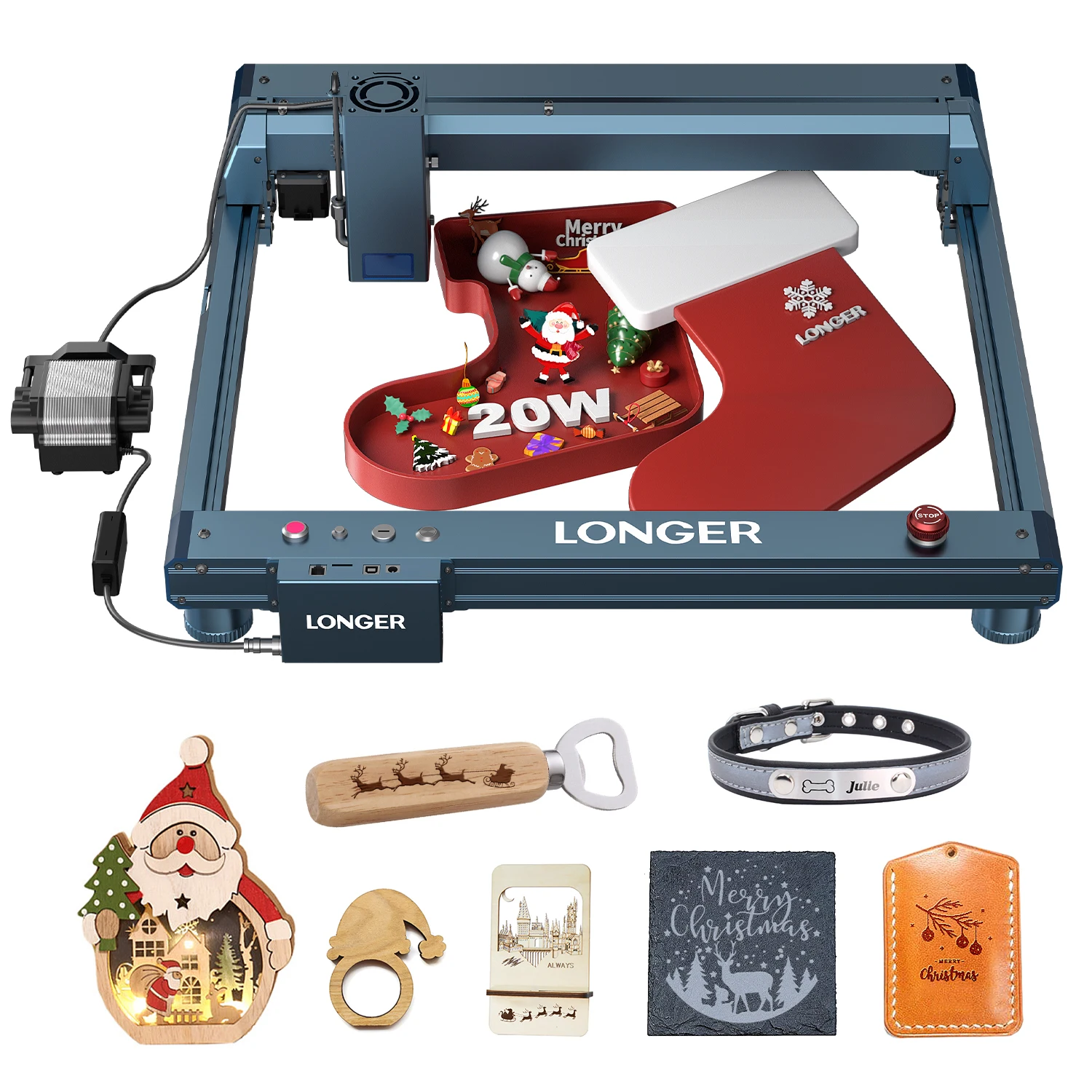 

LONGER B1 20W Laser Engraver Cutting Machine Auto Air-assist Wifi Control 450x440mm With Flame Detection Displacement Protection