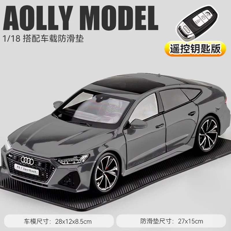 アウディ RS7 1/18 グレー スマートキー付き 1:18 Key Remote Control Version AUDI RS7 Alloy Sport Car