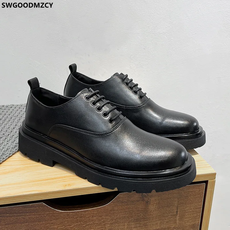 

Туфли-оксфорды мужские кожаные, классические, свадебные, итальянские, офисные, Повседневная Деловая обувь