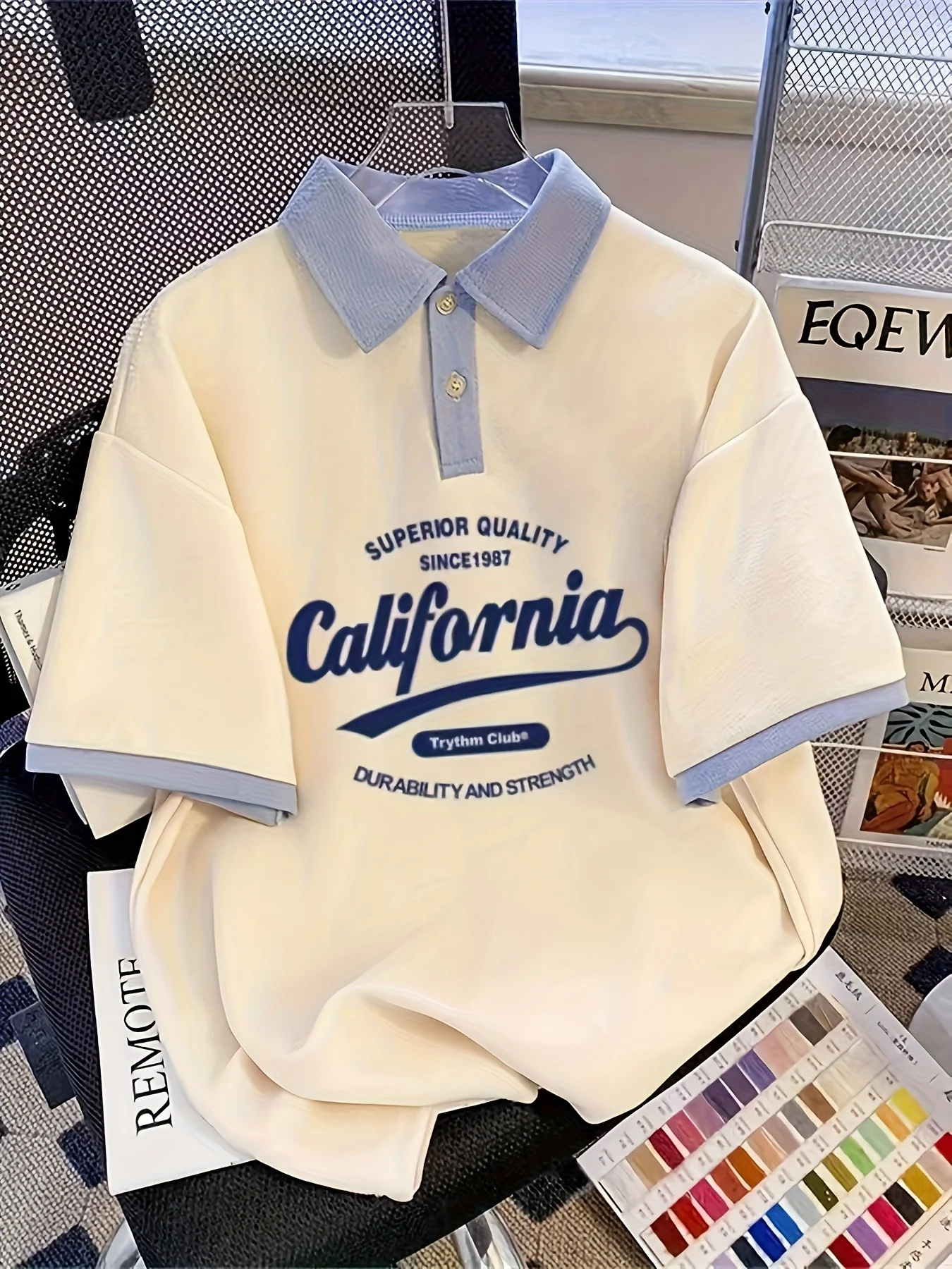 The new men’s POLO shirt for summer 2025 is breathable lightweight casual and simple with letter prints