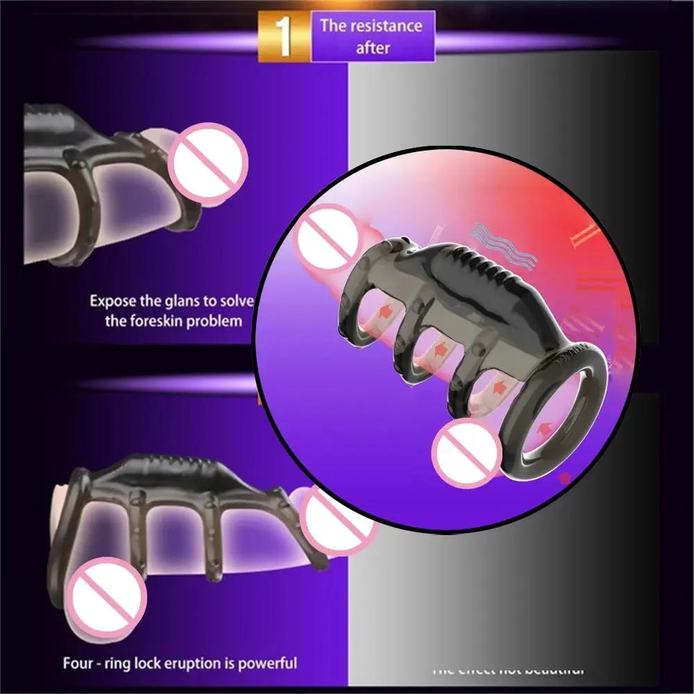 Anello Vibratore 3 In1 Per Uomo Muschie Donna Masturbazione Clitoride Anello Vibrante Per Coppia Sex Shop Per Uomo Dilatatore Notte Crw2
