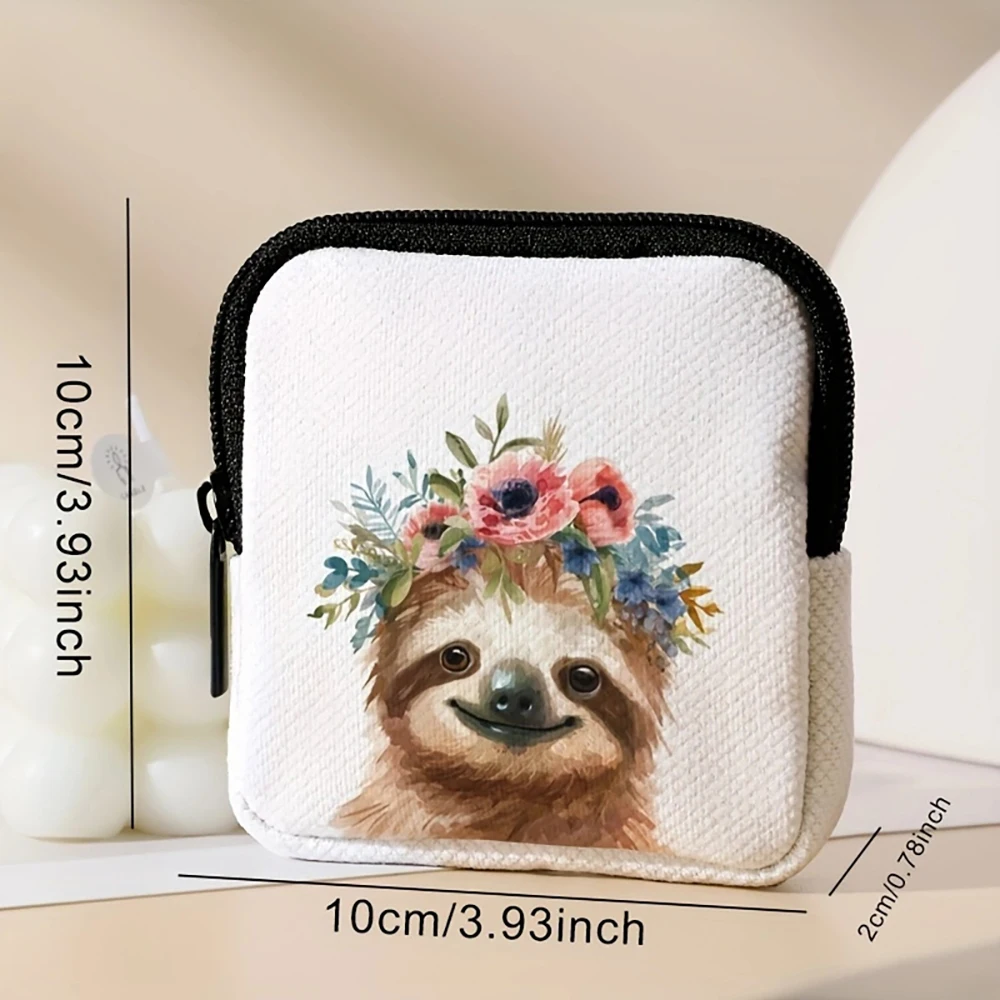 1pc，Koala pattern large capacity coin wallet, digital printed coin wallet, storage bag, are ideal choices for gifts