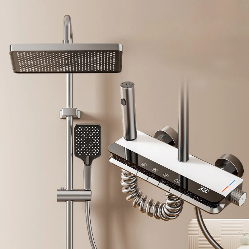 ชุดฝักบัวอาบน้ำครบชุด, ชุดฝักบัวอาบน้ำพร้อมจอแสดงผลดิจิตอลแบบเปียโน, ชุดฝักบัวอาบน้ำแบบฝังผนังสำหรับโรงแรม 1