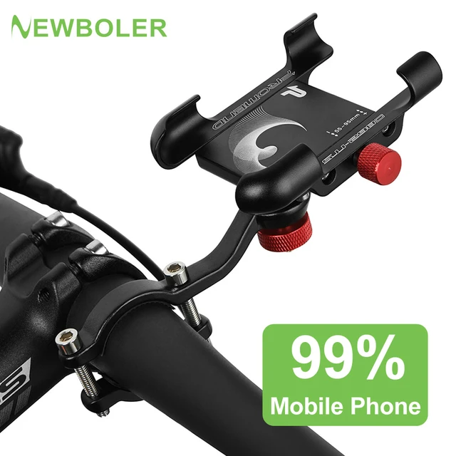 NEWBOLER Neue Erweiterung Fahrradhalter MTB Handyhalterung Ständer 360°  drehbarer Aluminium Fahrrad Handyhalter rutschfeste Fahrradhalterung -  AliExpress