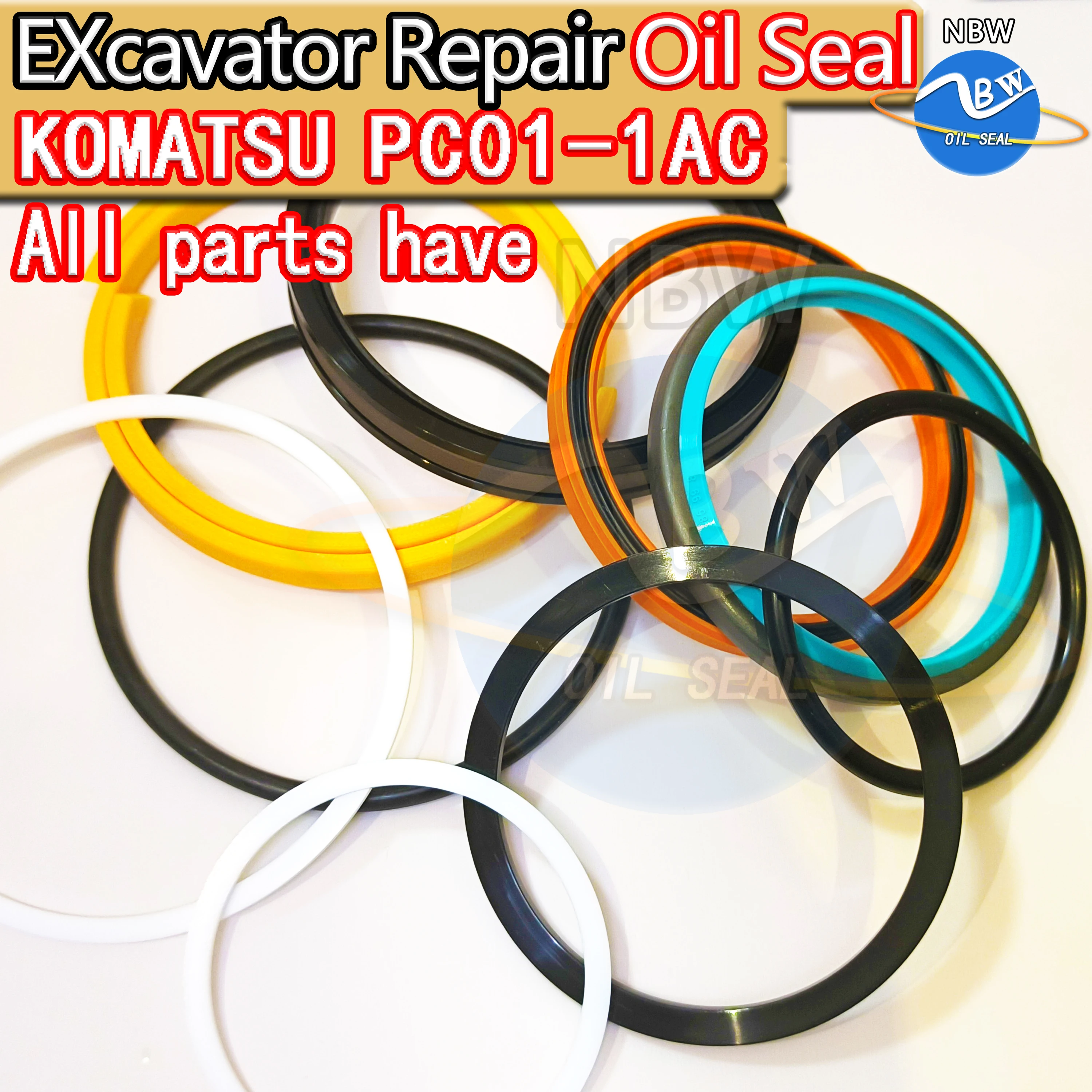 

For KOMATSU PC01-1AC Cylinder Oil Seal Kit BOOM ARM Bucket Excavator Hydraulic Pump Repair O-ring PC01 1AC ZENOAH Pilot Valve