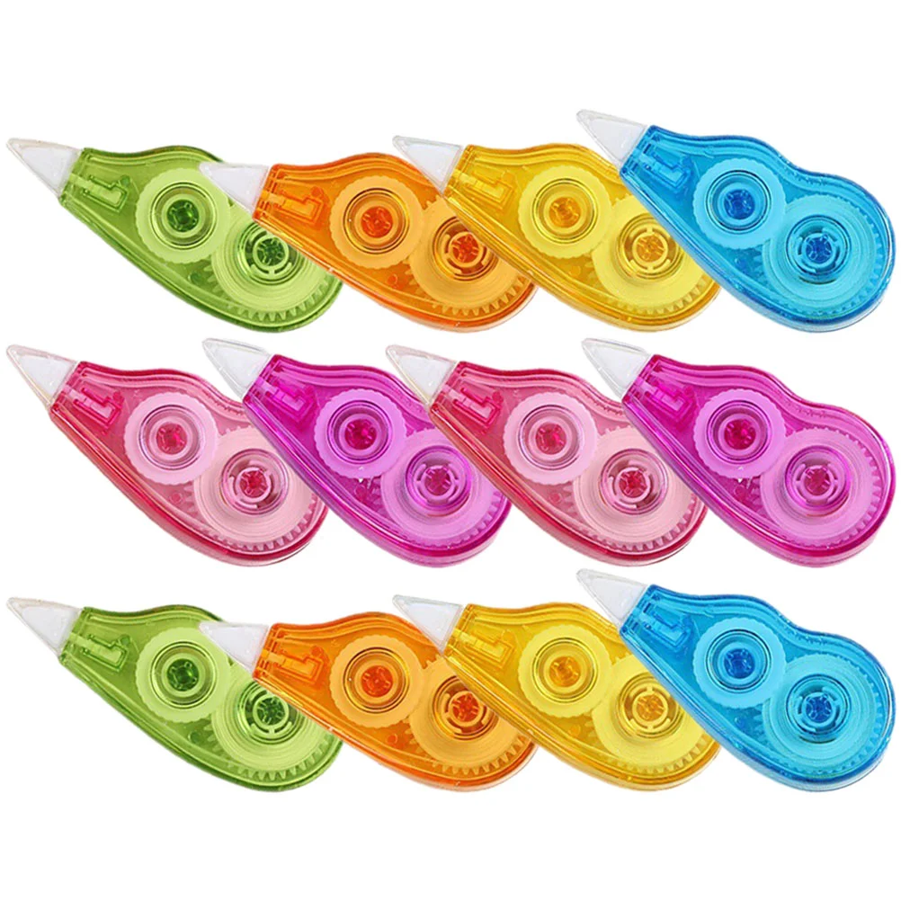 12 Pcs Correction Tape School Supplies Stuff Whiteout Portable Students Study Tools Writing Tapes White-out Kids Tipex