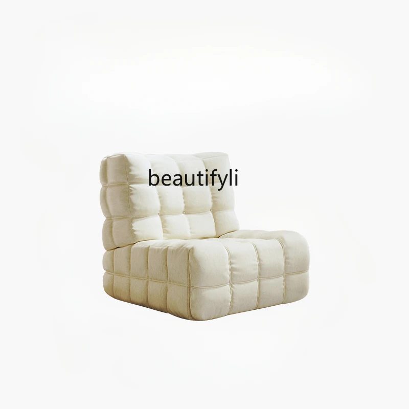 

Single Sofa Waffle Square Leisure Lazy Living Room Simple Electric Functional Recliner