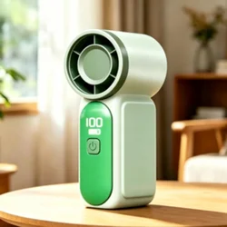 Compact and Creative Mini Handheld Portable Fan - Lightweight and Perfect (Green)