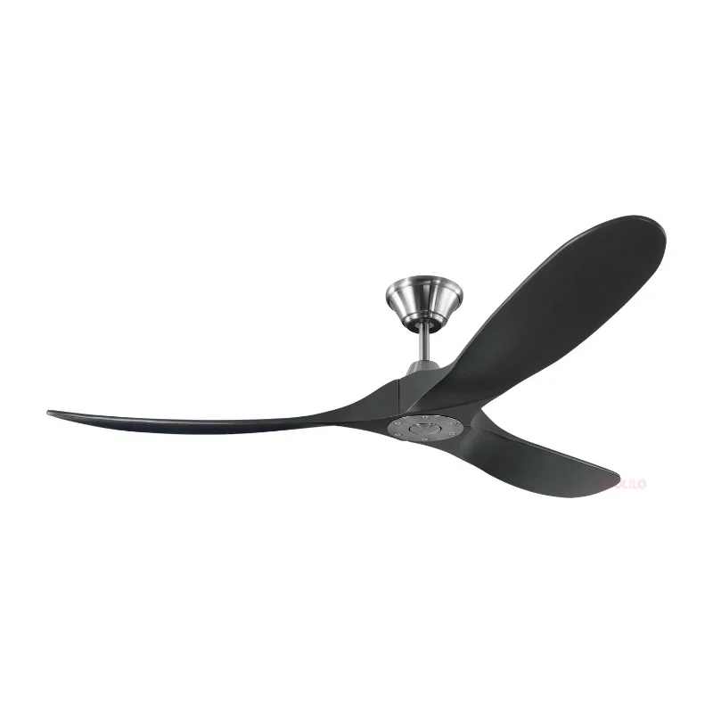 Ceiling Fan With Remote Control Reversible DC Motor For Patio Bedroom Living Room Outdoor Black Ventilator