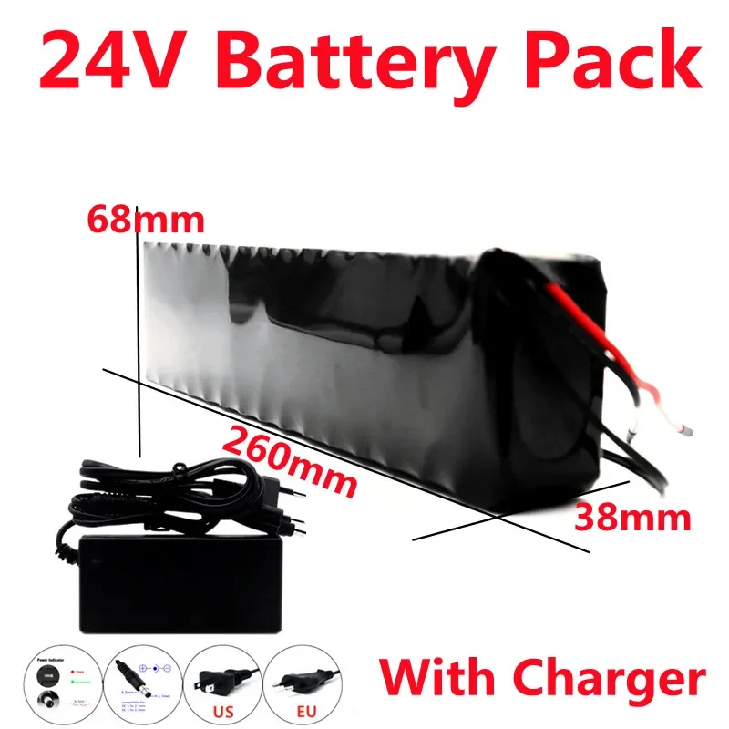 

24V 80Ah Large Capacity Battery Pack 7S4P 29.4V BMS Original Electric Bicycle Wheelchair Scooter Lithium Battery Pack + Charger