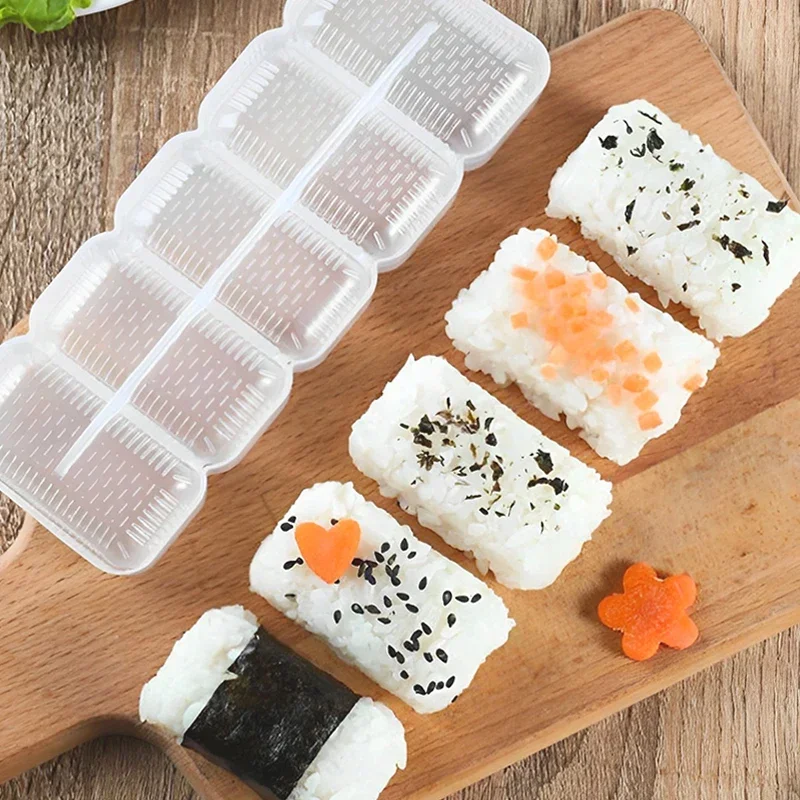 5 Rolls Sushi Maker Rice Ball Mold Japanese Nigiri Sushi Molds Non-stick  Pressure Storage Box DIY Kitchen Lunch Box Lunch Tool