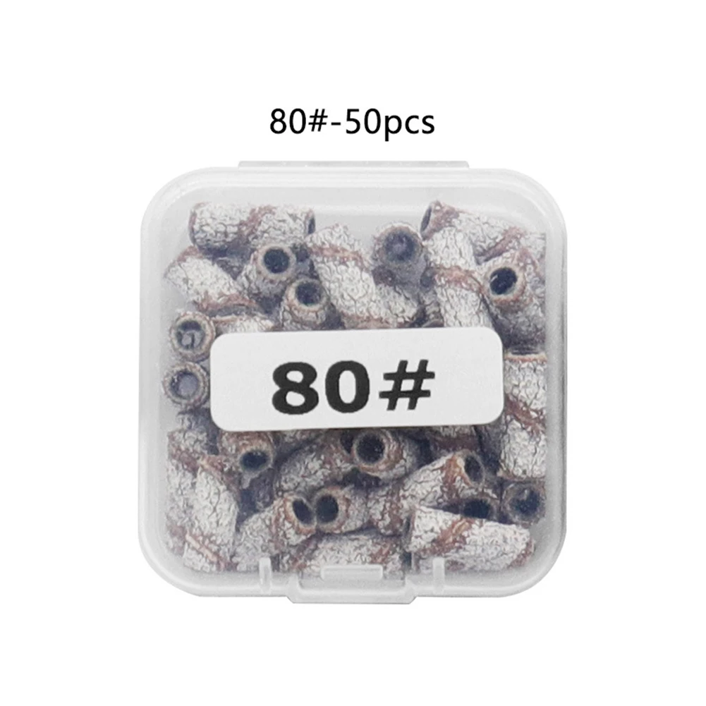 

50pcs Sanding Drum Bands With Mandrel Sanding Wheel Connection Rod For Electric Nail Drill Polishing Grinding Grinder Tool Parts