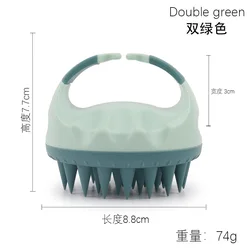 Revitalizing Scalp Massage & Exfoliation Brush - Ergonomic Handle, Deep Clean & Care Tool (Green)