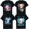 Axolotl Gaming Kids Boys Girls Kawaii Anime Video Game Pew Gamer T-Shirt Gift Cute Gamesolotl Graphic Tee Tops Teens Clothes 1