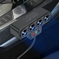 120W Car Charger 4-Socket Car Cigarette Lighter Splitter USB/Type-C Fast Charger Charging Multiple Devices At The Same Time - Image 5