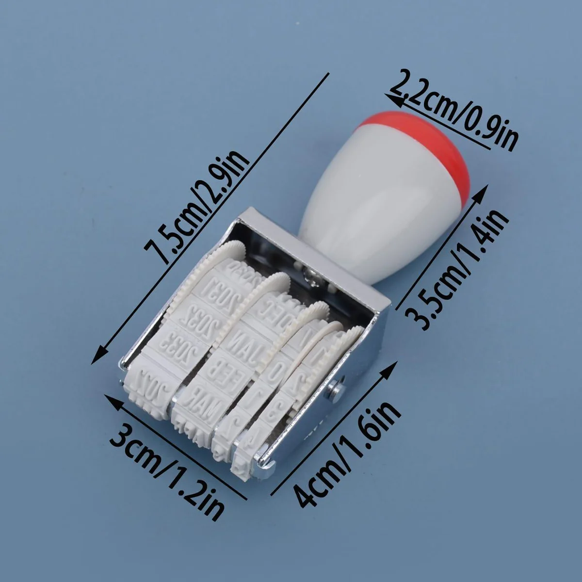 1pc date stamp roller type adjustable digital the stamp for daily office study portable clear imprint Date seal roller coder