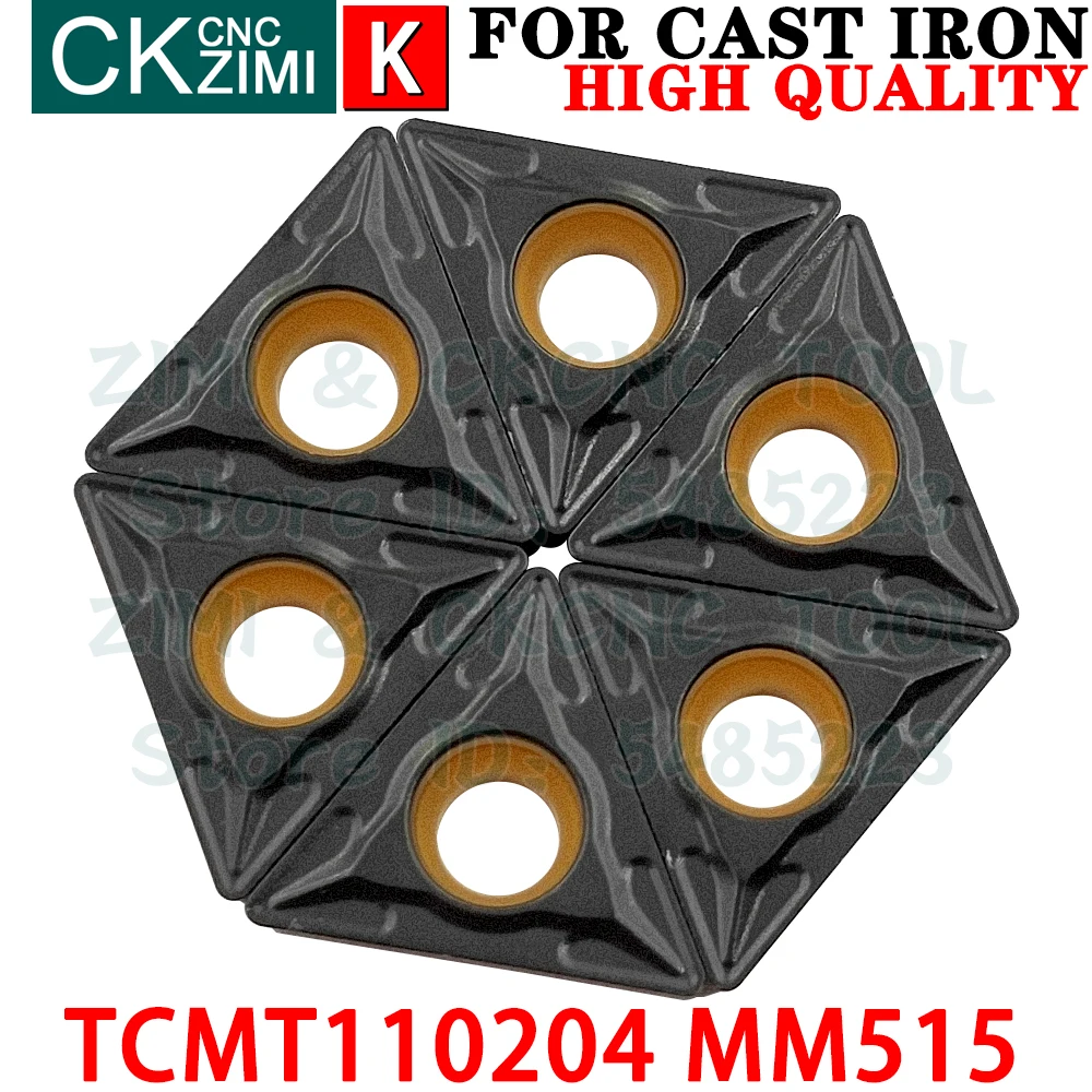 

TCMT110204 MM515 TCMT 110204 MM515 Carbide Inserts External Tunring Inserts Tools TCMT 21.51 CNC Cast Iron Lathe Cutting Tools