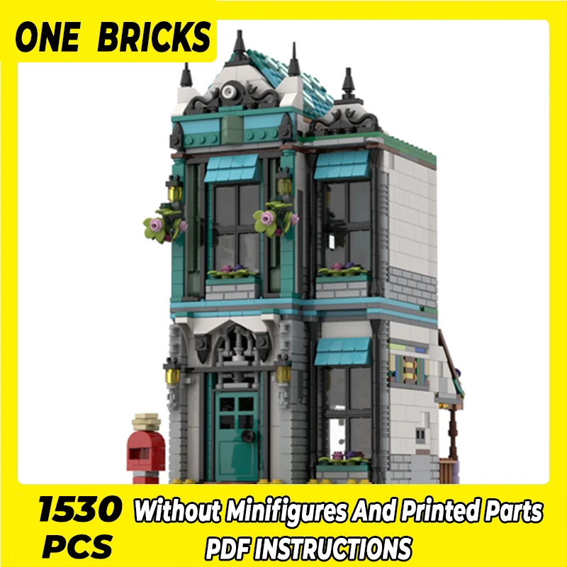 

Technical Moc Bricks City Street View Model Classic Townhouse Modular Building Blocks Gift Toys For Children DIY Sets Assembling
