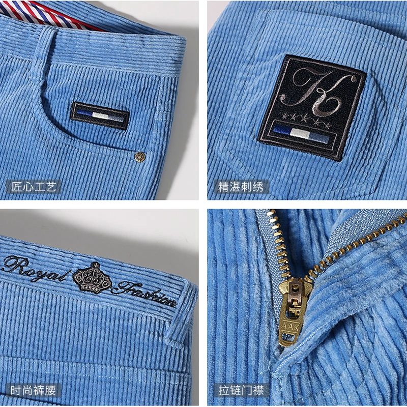 New Winter Clothes Men's Corduroy Comfortable Fashion Straight Leg Loose Style Stretching streetwear Corduroy Pants Big Size