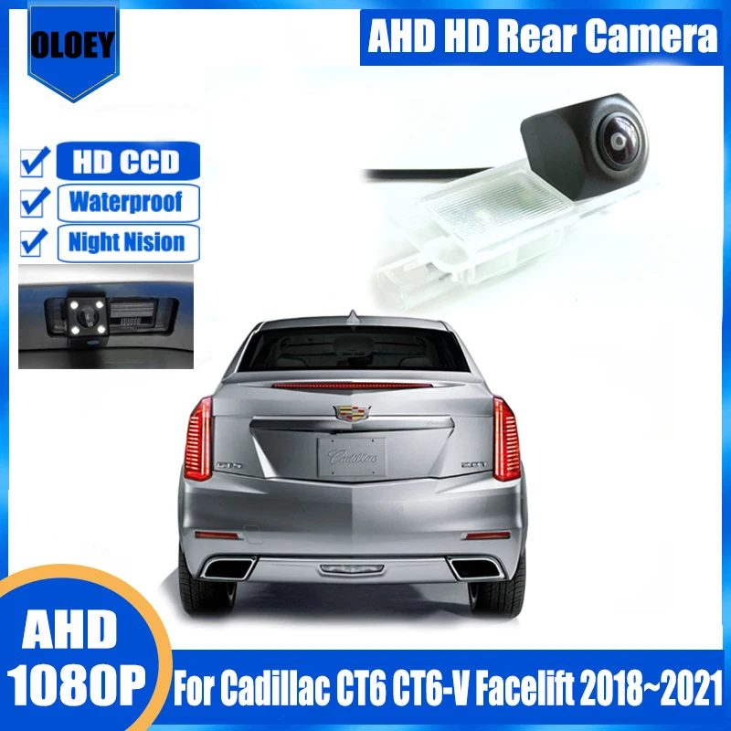 

Rear View Camera For Cadillac CT6 CT6-V Facelift 2018~2021 Reverse Camera License Plate Lamp Camera