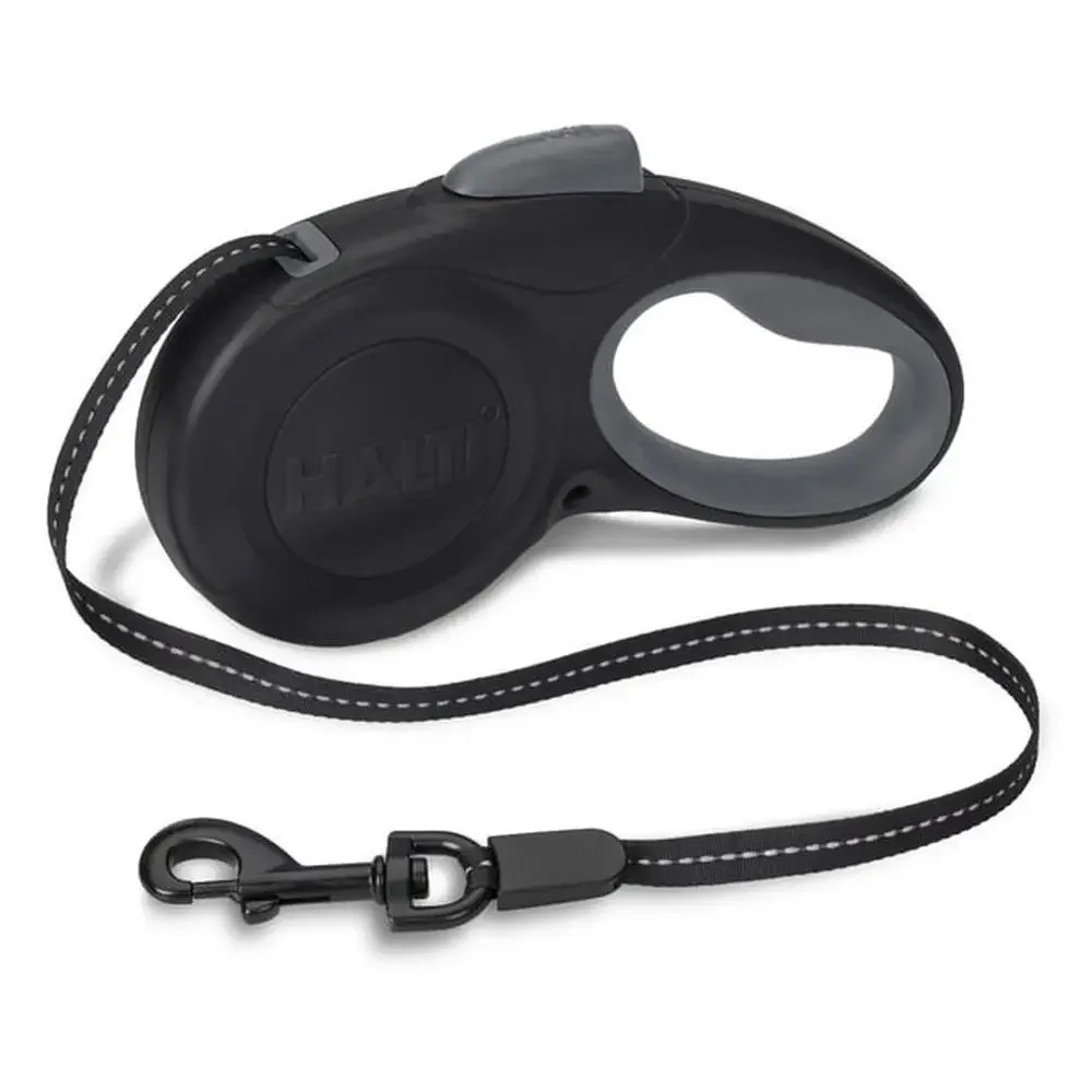 Strong Reflective Dog Leash Safety Lock Gel Grip S/M/L Black/Grey Walk Set