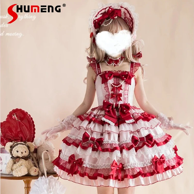 BUYEE公式アカウント11 LO360 lolita Lolicat Love Knot Yarn Pink Blue Green Purple Lolita Dress