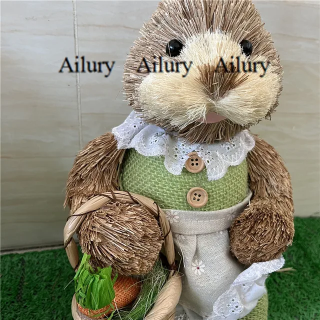 45Cm Orange Forest Straw Rabbit Easter Decoration Big Simulation Bunny  Wedding Home Craft Shopping Window Christmas Gifts Lovely - AliExpress