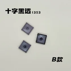 Ultra Thin Mechanical Keyboard Keycaps - Low Profile Black & White PBT with Translucent Design - 20PCS (Black transparent - B)